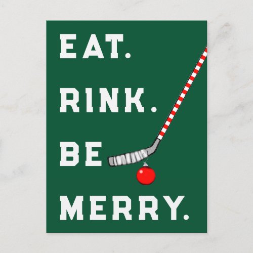 Funny Hockey Christmas Holiday Cards