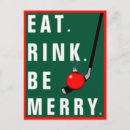 Funny Hockey Christmas Holiday Cards