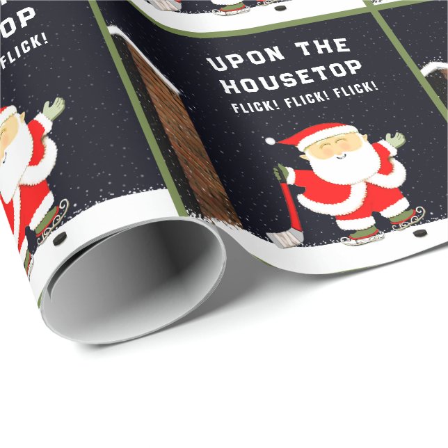 Funny Hockey Christmas Wrapping Paper (Roll Corner)