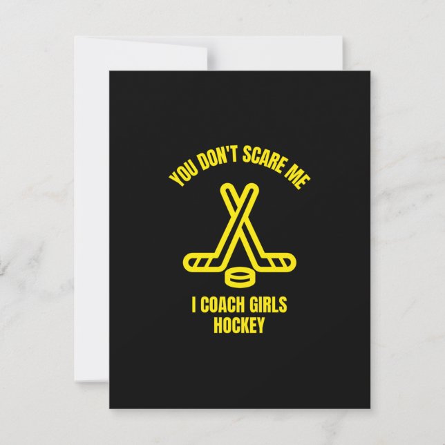 Funny hockey coach thank you card (Front)