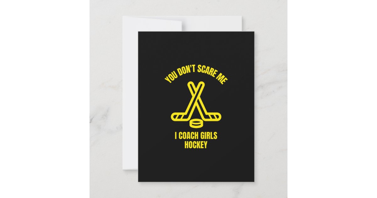 Funny hockey coach thank you card Zazzle