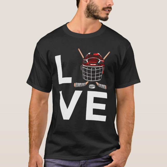 Funny Hockey Design For Kids Men Women Ice Hockey  T-Shirt (Front)