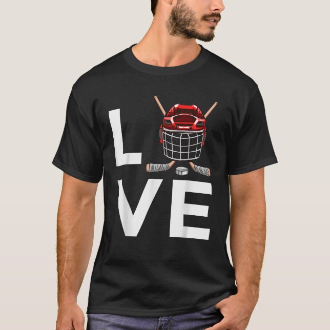 Funny Hockey Design For Kids Men Women Ice Hockey  T-Shirt (Front)