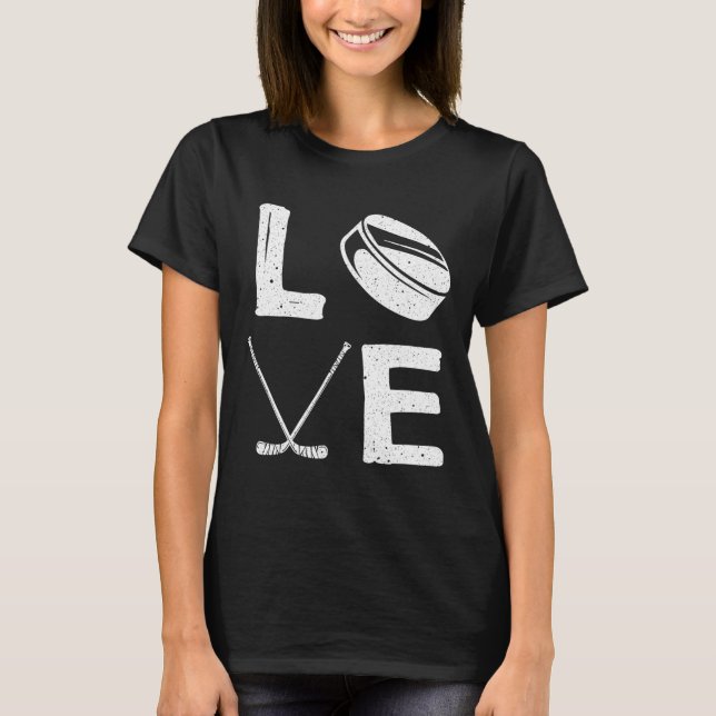 Funny Hockey Design For Kids Men Women Ice Hockey  T-Shirt (Front)