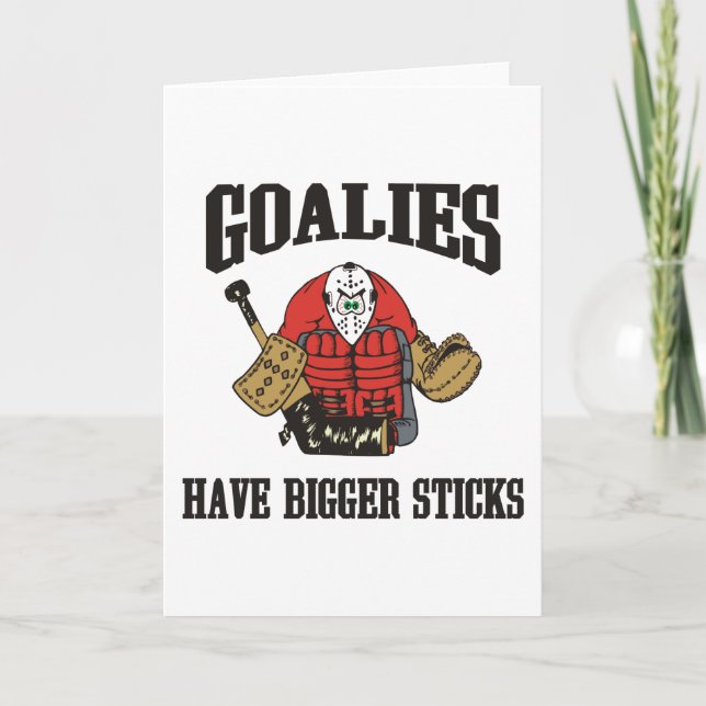 Funny Hockey Goalie Card (Front)