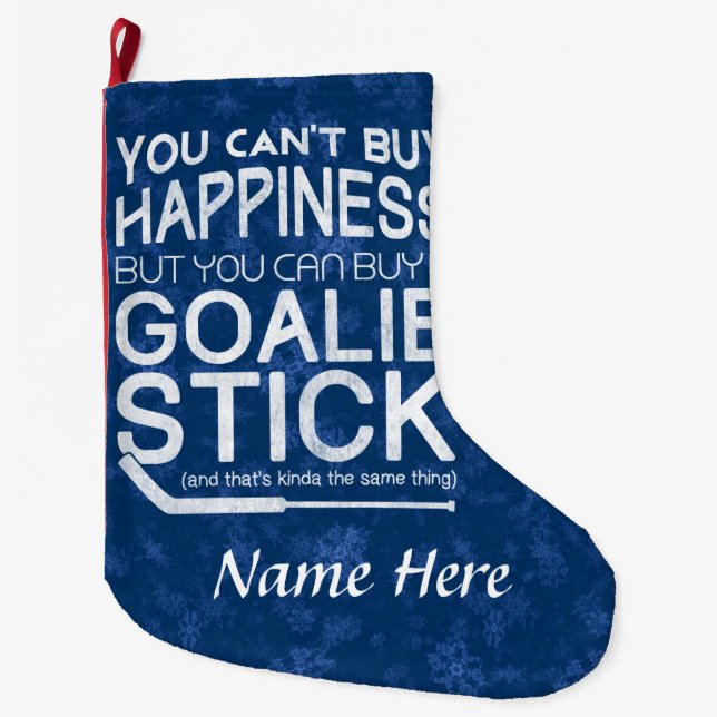 Funny Hockey Goalie Christmas Stocking Customize (Front)