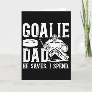 Funny Hockey Goalie Dad Of A Hockey Goalkeeper Fat Card