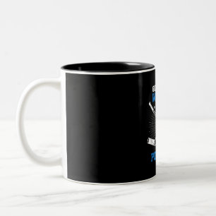 Funny Hockey Goalie Mask Pun Ice Hockey Two-Tone Coffee Mug