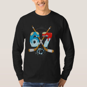 Funny Hockey Ice 67 Melting Ice Cream Gen Alpha Me T-Shirt