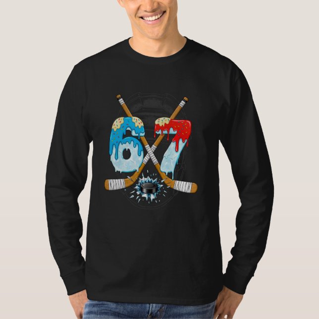 Funny Hockey Ice 67 Melting Ice Cream Gen Alpha Me T-Shirt (Front)