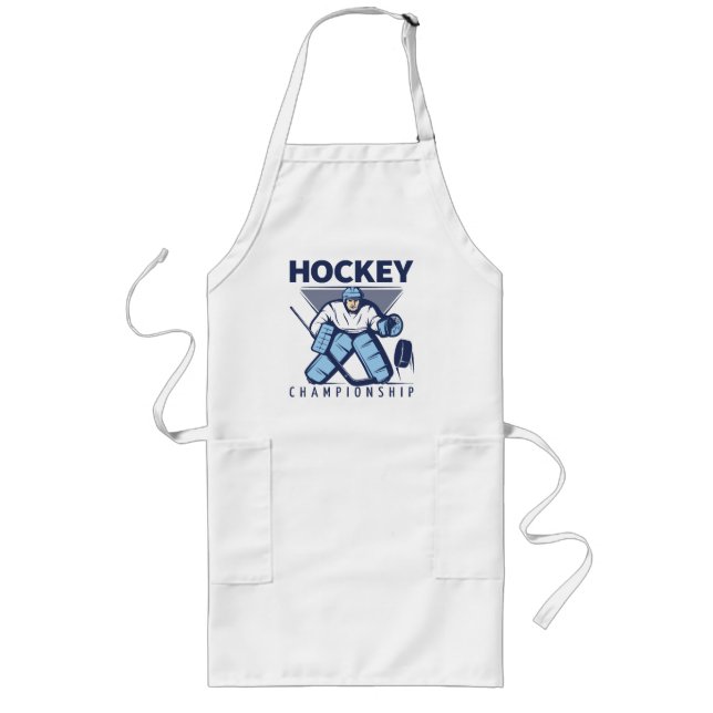 Funny hockey long apron (Front)