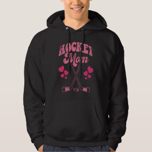 Funny Hockey Mom Frisbee Lover Retro Vintage 70's  Hoodie