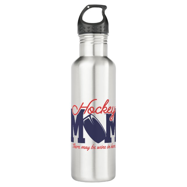 Funny Hockey Mom  Stainless Steel Water Bottle (Front)