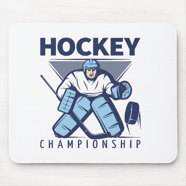 Funny hockey mouse pad (Front)