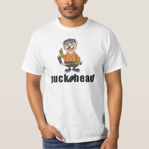 Funny Hockey Puck Head T_Shirt