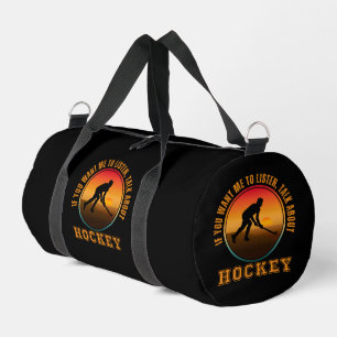 Funny Hockey Saying Vintage Silhouette Player Duffle Bag