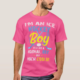 Funny Hockey Shirts For Kids Normal Boy But Much C