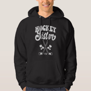 Funny Hockey Sister Frisbee Lover Retro Vintage 70 Hoodie
