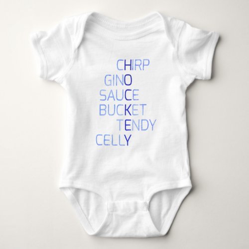 Funny Hockey Slang Words Baby Bodysuit