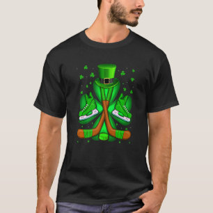 Funny Hockey Sport Player St Patrick's Day Irish S T-Shirt