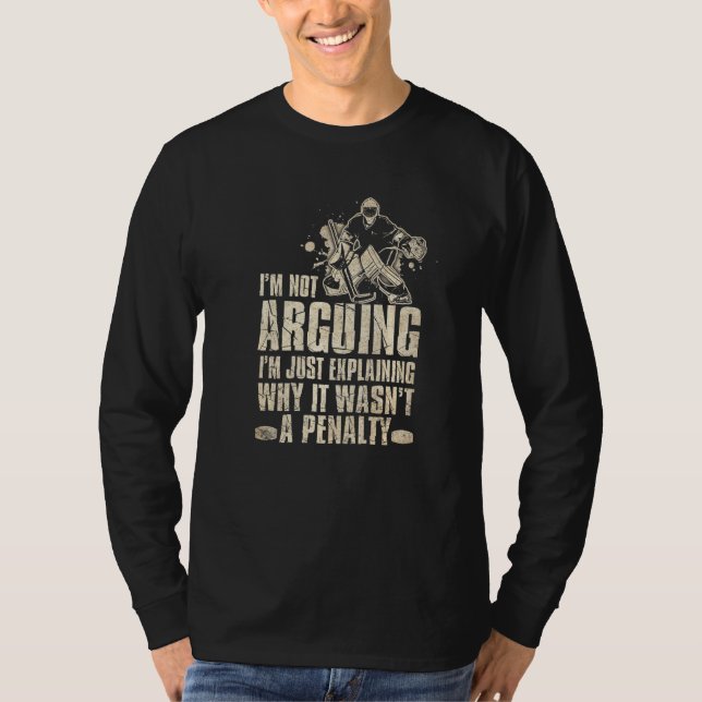 Funny Hockey Tee  Cool Gag  Novelty Graphic (Front)