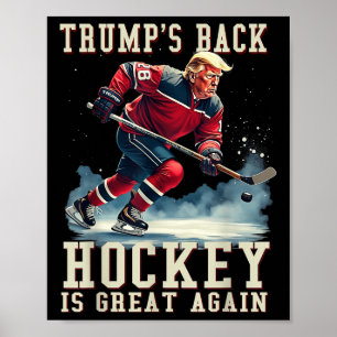 Funny Hockey Trump Player Cool Vintage Ice Hockey Poster