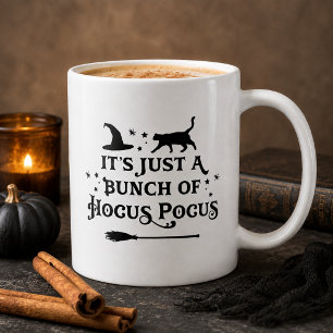 Funny Hocus Pocus Black Cat Witch Halloween Coffee Mug