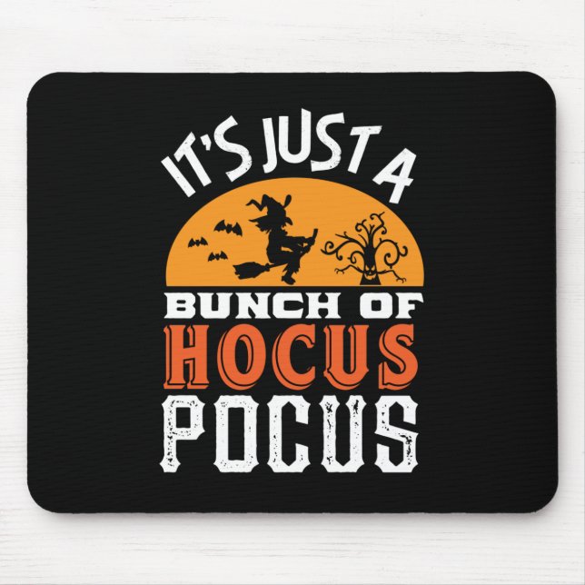 Funny Hocus Pocus Witches Vintage Retro Halloween Mouse Pad (Front)