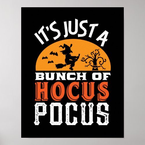 Funny Hocus Pocus Witches Vintage Retro Halloween Poster