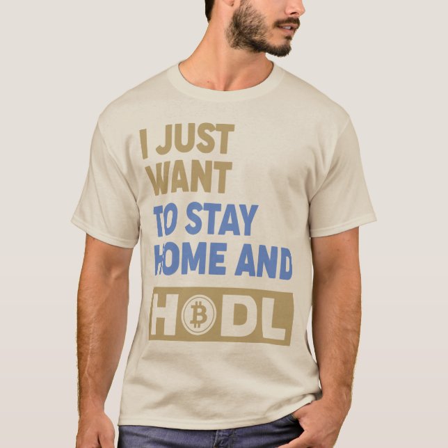 Funny Hodl Crypto Bitcoin Logo Front/Back T-Shirt (Front)