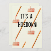 Funny Hoedown Throwdown Party Invitation (Front/Back)