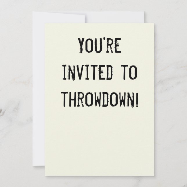 Funny Hoedown Throwdown Party Invitation (Back)