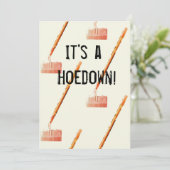 Funny Hoedown Throwdown Party Invitation (Standing Front)