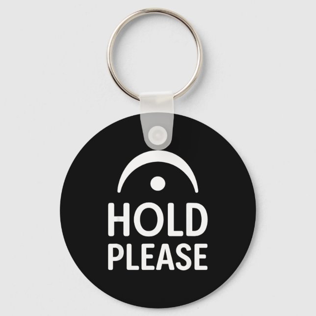 Funny Hold Please Fermata Symbol Music Theory Band Keychain (Front)