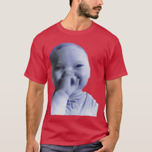 Funny Holding Back A Laugh Ai Baby Laughing Meme g T-Shirt