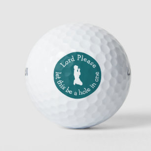 Funny Hole In One Prayer Golf Balls