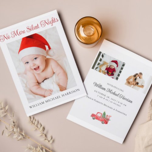 Funny Holiday Birth Announcement New Baby Card