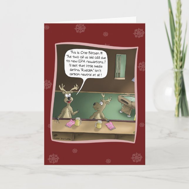 Funny Holiday Cards: The Layoff Card (Front)