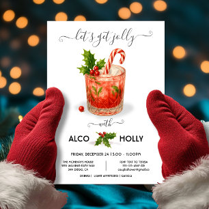 Funny Holiday Christmas Cocktail Party Invitation