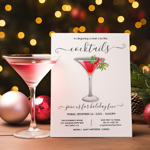 Funny Holiday Christmas Cocktail Party Invitation