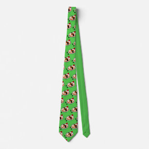 FUNNY HOLIDAY CHRISTMAS SANTA CLAUS PASTRY PATTERN NECK TIE
