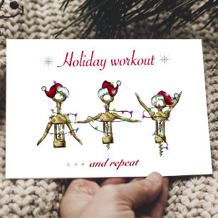 Funny Holiday Christmas Workout Card