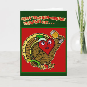 Funny Holiday Drunk Turkey Heart