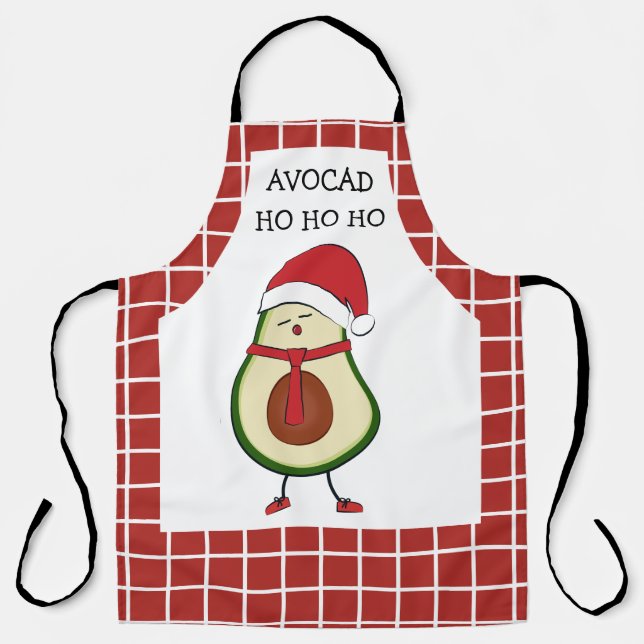 Funny Holiday Gift for Him Avocado Apron (Front)