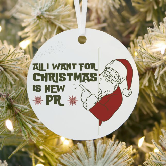 Funny Holiday Gift for Runners Running Marathon  Metal Ornament (Insitu)