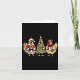 Funny Holiday Hen Christmas Chicken Card