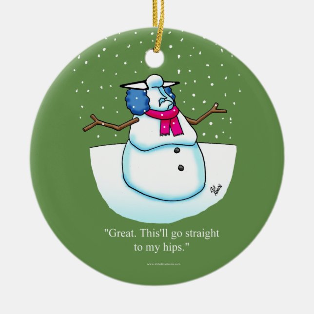 Funny Holiday Humor Ornament Gift (Front)