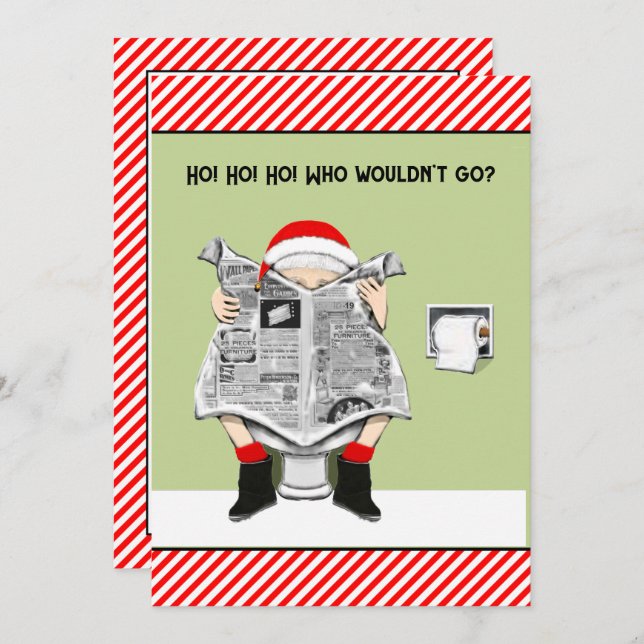 Funny Holiday Party Invitation (Front/Back)