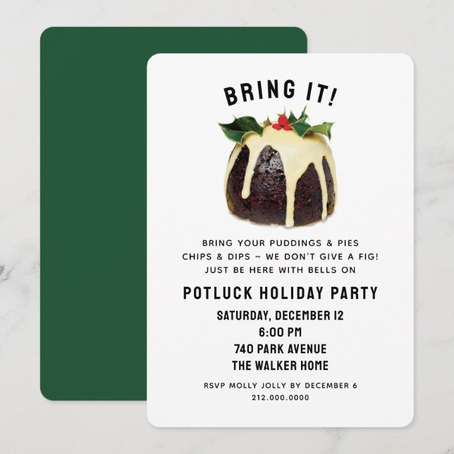 Funny Holiday Party Invitation (Front/Back)