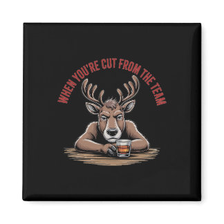 Funny Holiday Reindeer Design For Festive Failures Magnet